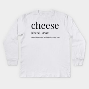 Cheese Definition Kids Long Sleeve T-Shirt